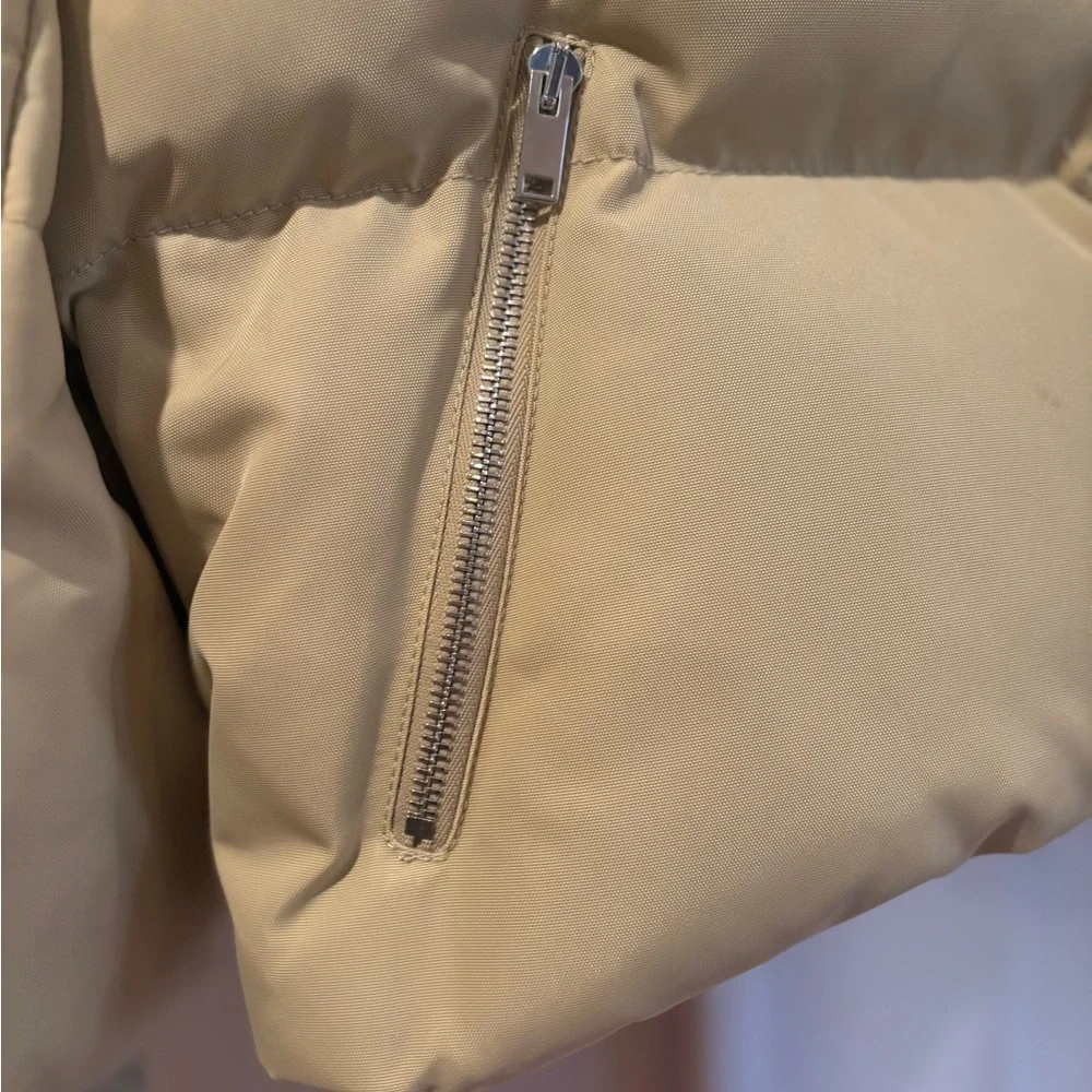 KHAITE Cropped Tan Puffer Jacket - Picture 6 of 11